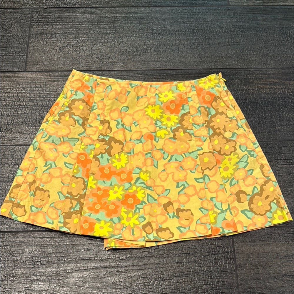 Tory Burch Floral A-Line Skort Size 4 - Picture 2 of 6